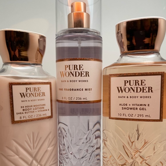 Bath & Body Works Other - Bath & Body Works Pure Wonder Bundle Scented w/Rose’ Jasmine & White Amber NWT